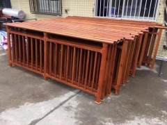 别墅铝艺室内高端木纹护栏生产图1