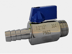 快装球阀 不锈钢水管接头转外牙迷你球阀，外丝宝塔球阀图1