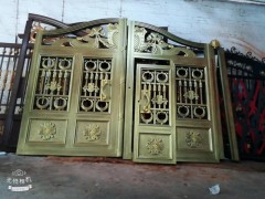 豪华壮观别墅铝艺庭院双开门图1