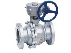 重庆Q341F不锈钢涡轮法兰球阀 阀门厂家直销图1