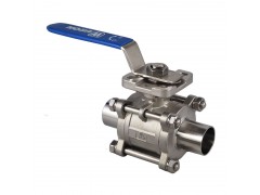 重庆Q61F-16P不锈钢三片式对焊球阀 厂家直销图1