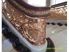 新曼 别墅铝合金围栏 雕花楼梯围栏酒店铝艺扶手厂家图1