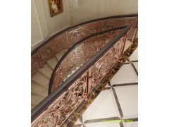 别墅铜楼梯护栏 品质铜楼梯扶手黄金热销楼梯图1