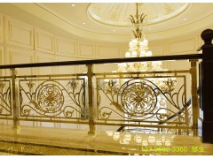 创意铜艺楼梯 艺术铜楼梯扶手图1