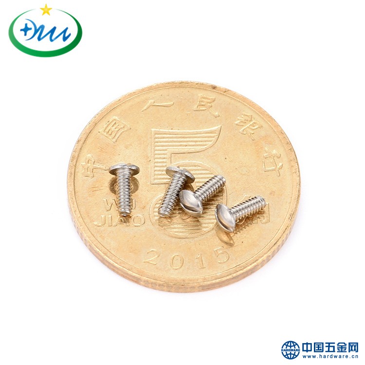 大扁头一字M1.0不锈钢微型螺丝4