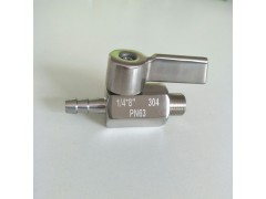 坤泰精铸 不锈钢宝塔迷你球阀 皮接小球阀图1