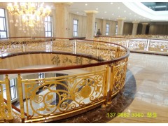 铜艺艺术楼梯护栏，铜艺雕花镂空护栏，家居装饰楼梯扶手图1