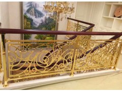 供应杭州铝铜艺雕花护栏别墅楼梯护栏订做图1