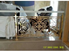 铜楼梯定制 吉林铜艺楼梯装饰铜板雕花护栏设计图1