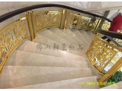 常州 铜艺镜面玫瑰金护栏 古铜镶花护栏图1