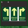 消防检查用夜光型疏散指示pvc地贴标牌 长方形夜光安全出口