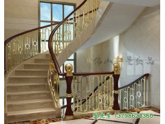 别墅楼梯护栏欧式楼梯加工K金效果图1