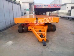 120吨载重王无动力平板拖车 带升降功能图1