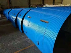 厂家直销彩钢弧形瓦 输送机防雨罩 彩钢防雨罩图1