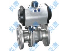 Q641F铸钢气动法兰球阀TS厂家图1