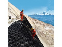 三维立体植草护坡土工格室 河道边坡加固蜂巢土工格室图1