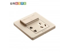 陕西公牛代理开关插座G18幻影86型USB五孔家用暗装图1