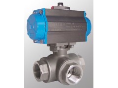 气动螺纹球阀|气动三片式螺纹球阀_上海中鼎阀门图1