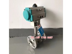 气动304不锈钢低温法兰球阀DQ641F-16P图1