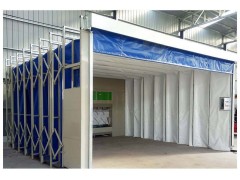 移动伸缩房 轨道式工业机械家具厂喷漆涂装图1