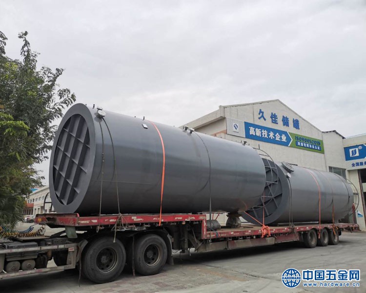 惠州金茂50立方双氧水、次氯酸钠钢衬塑储罐20200415-3