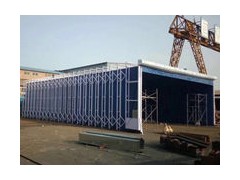 工业喷漆房，油帘喷漆房，移动伸缩喷漆房图1