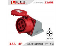 航空工业明装插座32A4芯防水防尘快速型124工业明装插座图1