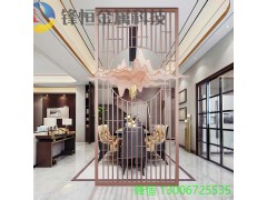 澳们酒店定做不锈钢K金屏风背景墙图1