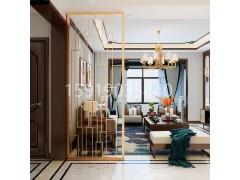 玫瑰金不锈钢玄关屏风图1