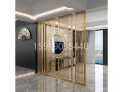 供应香槟金不锈钢屏风图1