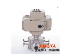 精亚电动三片式全通径全球阀 三片式法兰球阀 三片式全包球阀图1