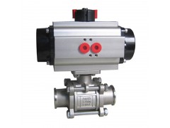 中鼎DA/SR-Z05TC气动不锈钢三片式卡箍球阀拆卸快装图1