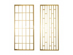 玫瑰金不锈钢焊接屏风图1