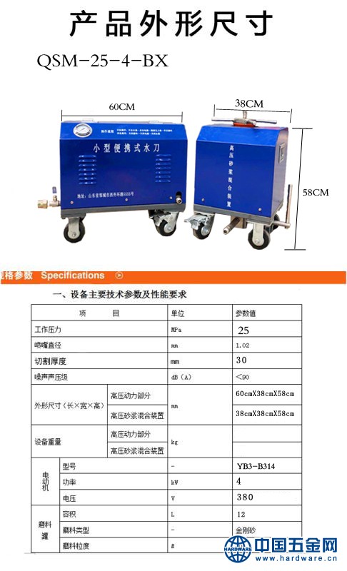 小水切割机的详情页