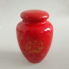 中国红陶瓷茶叶罐  定制喜庆礼品罐子套装