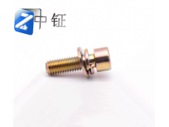 内六角圆柱头三组合螺丝  二组合螺钉 圆头配弹垫平垫螺丝图1