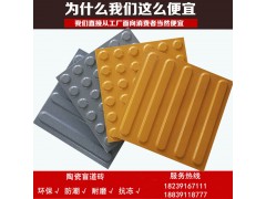 国内全瓷盲道砖生产厂家供应止步砖，行进砖图1