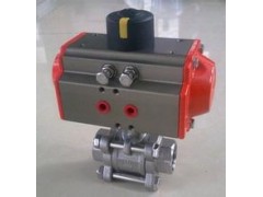 圣莱尔不锈钢三片式高平台气动球阀图1