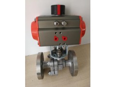 温州圣莱尔气动不锈钢法兰球阀图1