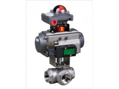 气动三通螺纹球阀图1