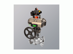 ZSHO气动带手轮三联件切断球阀图1