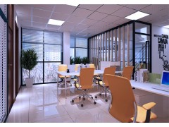 西安电子公司办公室装修设计效果图图1