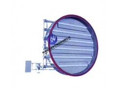 电动斜式百叶阀烟道百叶调节阀圆式窗式风门烟道挡板阀图1