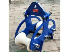 前后双轮放线滑轮钢轮放线滑轮高空放线吊钩放线滑轮图1