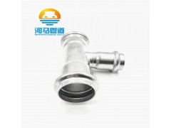 304不锈钢三通管件双卡压管件等径三通批发零售图4