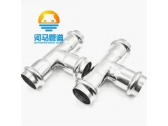 304不锈钢三通管件双卡压管件等径三通批发零售图5