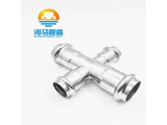 304不锈钢双卡压等径四通管件不锈钢水管配件厂家直销图2