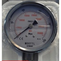 进口100mm表径高压耐震油压表径向高压压力表质量保证