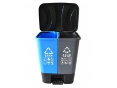 物业街道小区专用脚踏挂车带盖加厚环卫垃圾桶图2