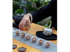 景德镇高白瓷茶具礼品套装 功夫茶具盖碗碗茶壶茶具套装图3